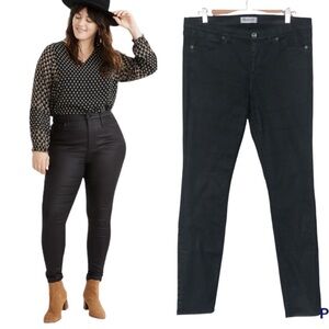 Madewell Coated Black Skinny Jeans | 10” Rise